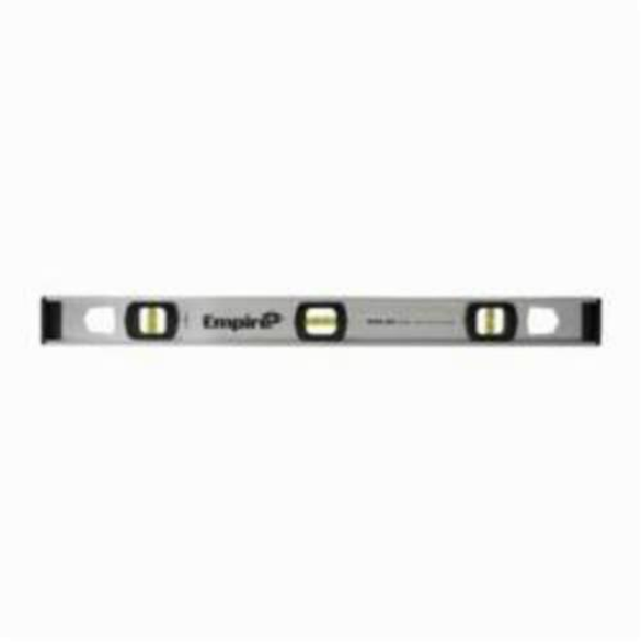 EMPIRE® 540-24 Flat Tradesman's I-Beam Level, 24 in L, 3 Vials, Aluminum, (1) Level, (2) Plumb