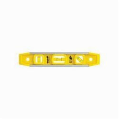 EMPIRE® 587-24 Magnetic Torpedo Level, 9 in L, 3 Vials, Aluminum, (1) 45 deg, (1) Level, (1) Plumb, 0.001 in