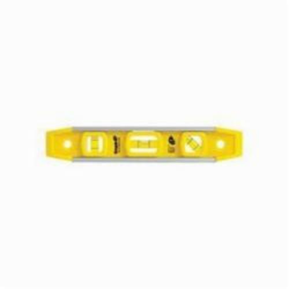 EMPIRE® 587-24 Magnetic Torpedo Level, 9 in L, 3 Vials, Aluminum, (1) 45 deg, (1) Level, (1) Plumb, 0.001 in