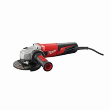 Milwaukee® 6117-33 Double Insulated Small Angle Grinder, 5 in Wheel, 5/8-11 UNC, 2.9 hp, 120 VAC, Red/Black
