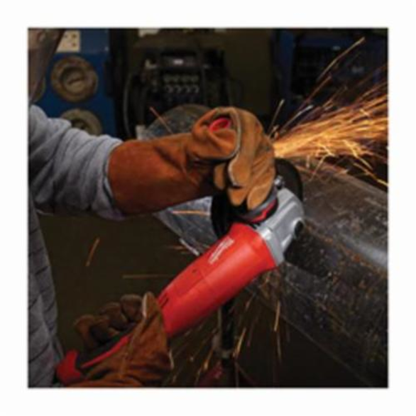 Milwaukee® 6124-31 Double Insulated Small Angle Grinder, 5 in Wheel, 5/8-11 UNC, 2.9 hp, 120 VAC, Red/Black