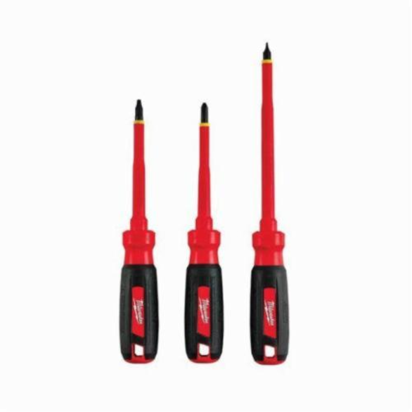 Milwaukee® 48-22-2202 Insulated Screwdriver Set, Imperial, 3 Pieces, ESD-Safe: No, Insulated: Yes