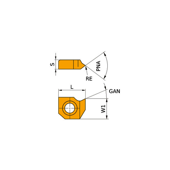 Mitsubishi 103093 Coated Indexable Turning Insert, L Hand