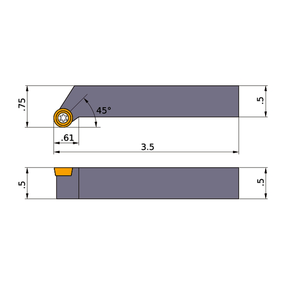 TURNING HOLDER SRGCR-0808M