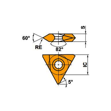 Mitsubishi 107361 Coated Indexable Turning Insert, N Hand