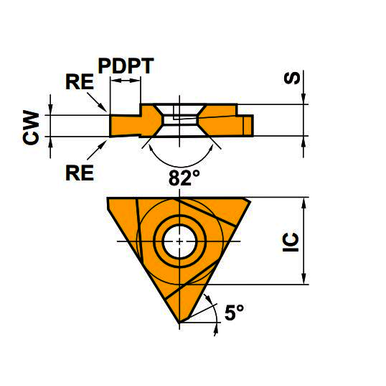 Mitsubishi 107407 Coated Indexable Turning Insert, L Hand