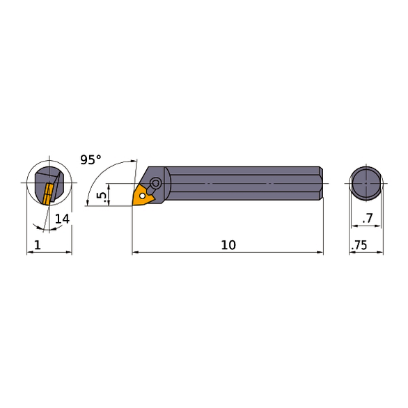 BORING BAR S-MWLNL-123