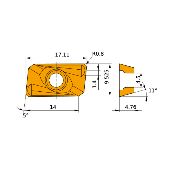 INSERT APMT1604PDER-H2 GRADE HTI10