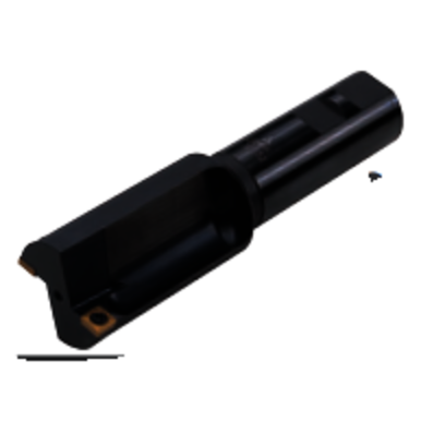 Mitsubishi 210526 1.1417 in Cut Dia, 1.2598 in Shank Dia, Weldon, Indexable Plunge End Mill