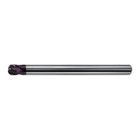 MITMAT 254545 0.5 in Corner Rad, 2 mm Mill Dia, 2 mm LOC, 50 mm OAL, 4 Flutes, Carbide, VC, Corner Radius & Corner Chamfer End Mill