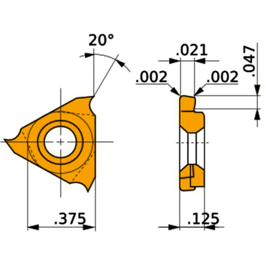 Mitsubishi 269190 Coated Indexable Turning Insert, R Hand