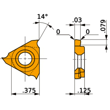 Mitsubishi 269229 Coated Indexable Turning Insert, R Hand