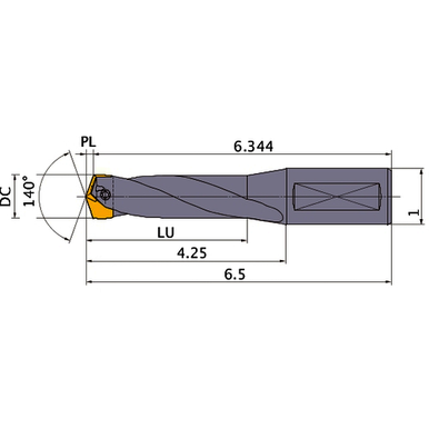 Mitsubishi 299639 0.8594 - 0.8750 Indexable Drill