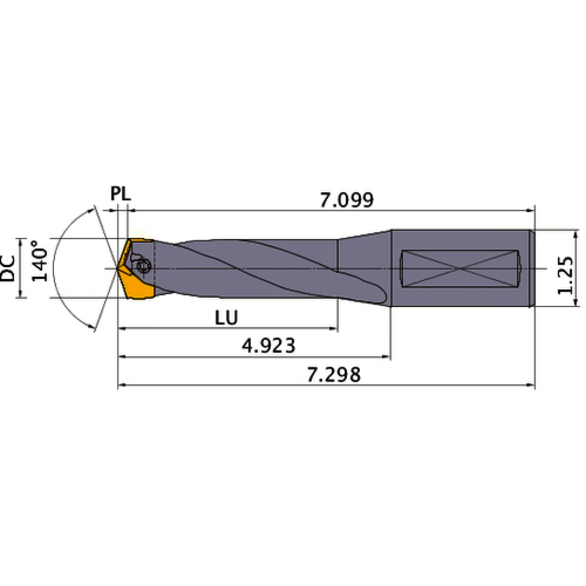 Mitsubishi 299698 1.0938 - 1.1094 Indexable Drill