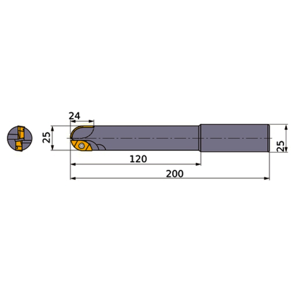 ENDMILL INDEXABLE  SRM2250SNF