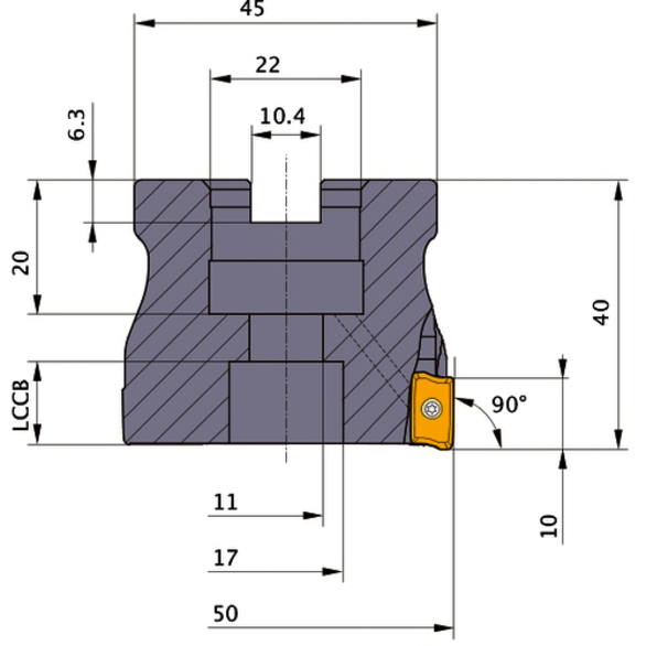 FACE MILL APX3000-050A07RA