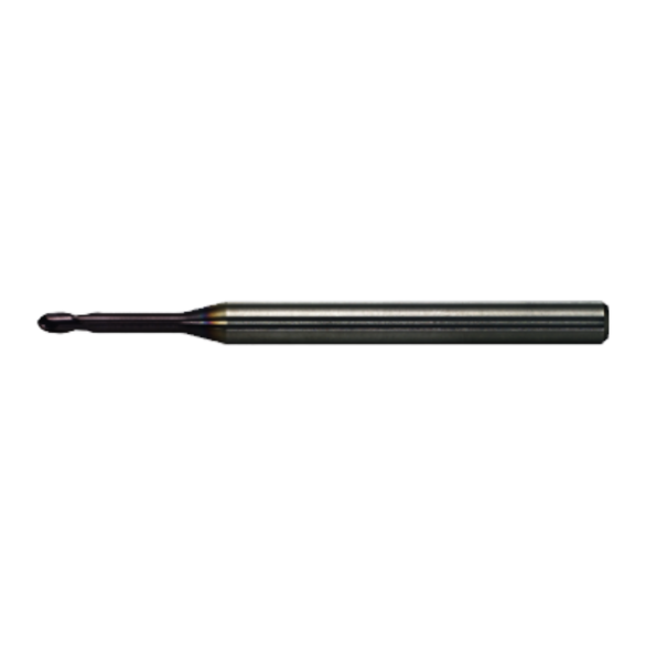 MITMAT 317024 0.0625 mm Mill Dia, 0.0625 mm LOC, 2 mm OAL, 2 Flutes, Carbide, MS, Ball End Mill