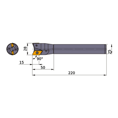 ENDMILL INDEXABLE  BXD4000R282SA25ELA