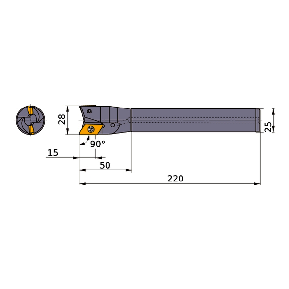 ENDMILL INDEXABLE  BXD4000R282SA25ELA