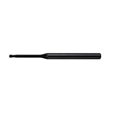 MITMAT 379461 2 mm Mill Dia, 1.6 mm LOC, 50 mm OAL, 2 Flutes, Carbide, VF, Ball End Mill