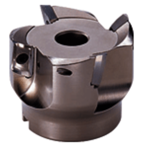 Mitsubishi 461106 1.5748 in Cut Diam, 0.5906 in Max Depth of Cut, takes 3 inserts, Indexable Chamfer & Angle Face Mill