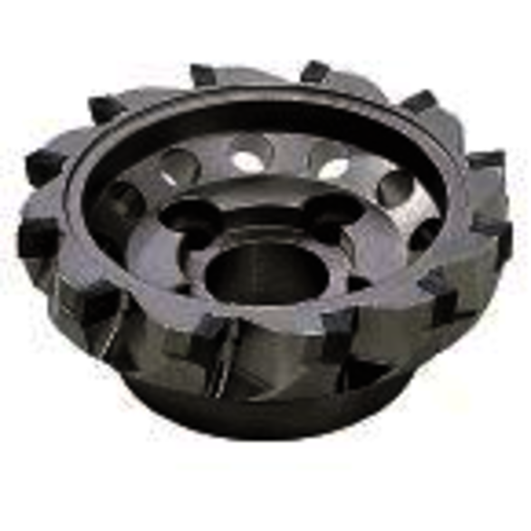 Mitsubishi 490089 7.8740 in Cut Diam, 0.3937 in Max Depth of Cut, takes 19 inserts, Indexable Chamfer & Angle Face Mill