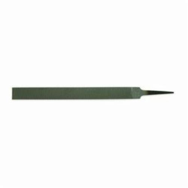 Nicholson 20239N Flexible Rigid Hand File, 8 in L, Curved/Single/Standard Cut, Swiss Tooth Pattern, Uncoated