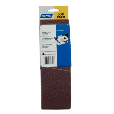 Norton® Metalite® R255 Plyweld Portable Abrasive Belt, 24 in L x 3 in W, 36/Extra Coarse, Aluminum Oxide Abrasive