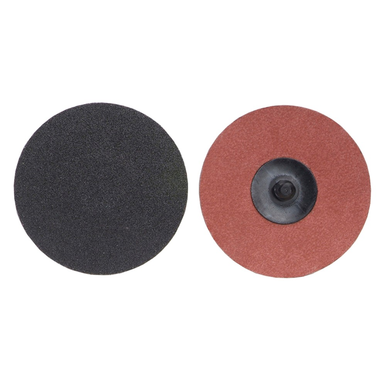 Merit® PowerLock® 08834166155 Quick-Change Standard Coated Abrasive Disc, 2 in Dia, 80/Medium, Silicon Carbide Abrasive