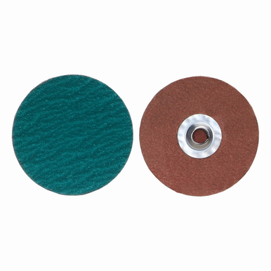 Merit® PowerLock® R801 Zirc Plus Quick-Change Standard Supersize Coated Abrasive Disc, 2 in Dia, 60/Coarse