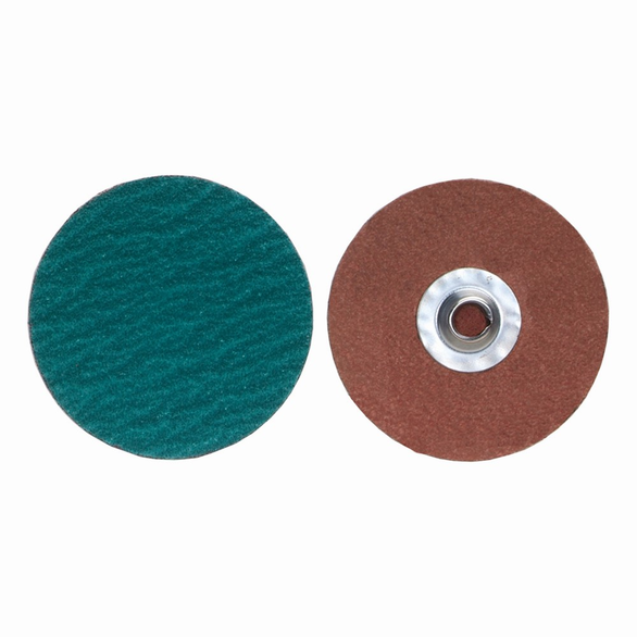 Merit® PowerLock® R801 Zirc Plus Quick-Change Standard Supersize Coated Abrasive Disc, 2 in Dia, 60/Coarse