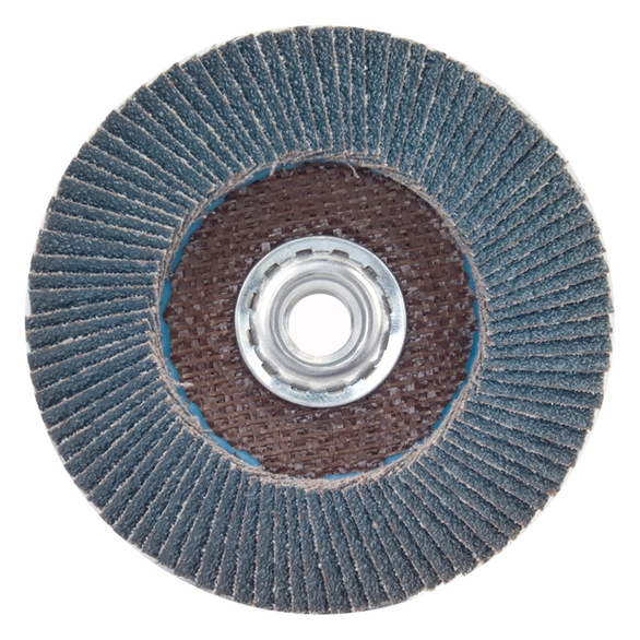 Norton® Charger™ R822 High Density Jumbo Coated Flap Disc, 4-1/2 in Dia, 5/8-11, 60/Coarse, Zirconia Alumina Abrasive