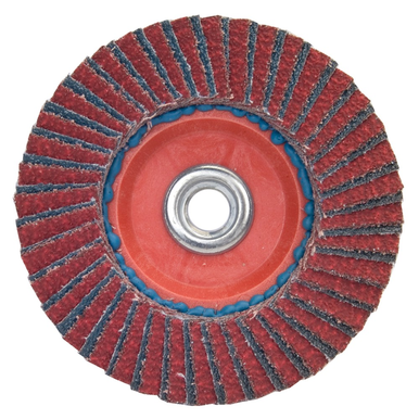 Norton® Red Heat® R961 Standard Density Coated Flap Disc, 4-1/2 in Dia, 5/8-11, 60/Coarse, Type 27/Flat