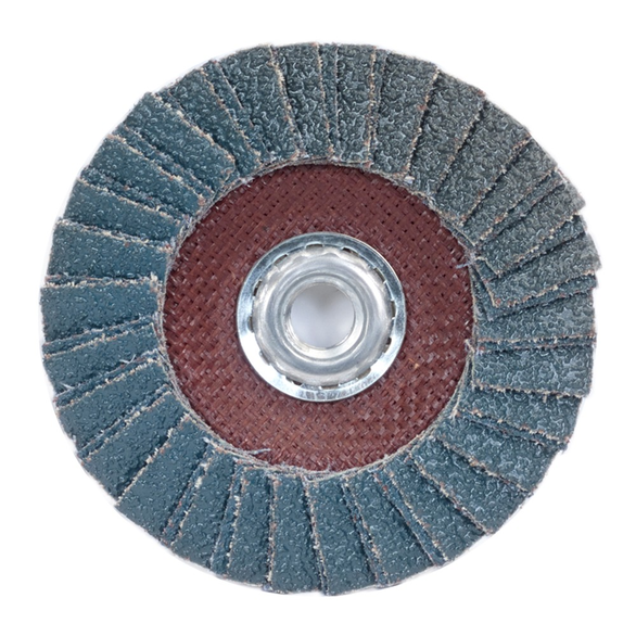 Norton® R828 Standard Density Coated Flap Disc, 4-1/2 in Dia, 5/8-11, 60/Coarse, Zirconia Alumina Abrasive