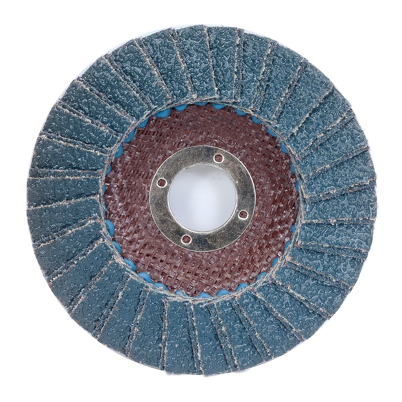 Merit® PowerFlex® R828 Standard Density Coated Flap Disc, 5 in Dia, 7/8 in, 60/Coarse, Zirconia Alumina Abrasive