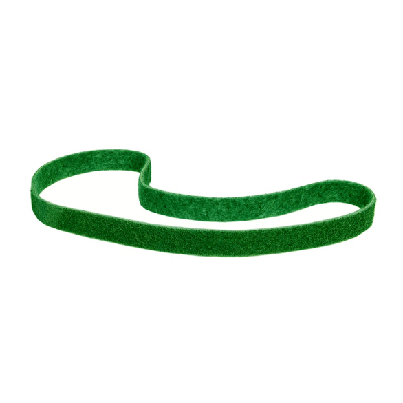 Norton® Bear-Tex®, Rapid Prep™ 66254436886 Backstand Low Stretch Non-Woven Abrasive Belt, 132 in L x 1 in W, Green