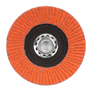 Norton® Blaze® R980P Quick Trim Standard Density Coated Flap Disc, 7 in Dia, 5/8-11, 60/Coarse, Ceramic Alumina Abrasive