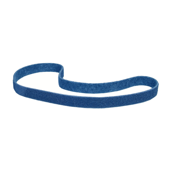 Norton® Bear-Tex®, Rapid Prep™ 66261002307 Backstand Low Stretch Non-Woven Abrasive Belt, 72 in L x 2 in W, Blue