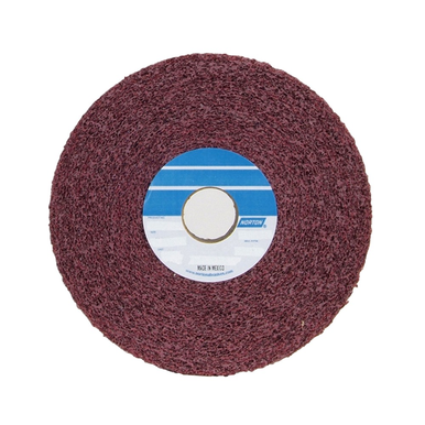 Norton® Bear-Tex® 66261007904 Convolute Non-Woven Abrasive Wheel, 8 in Dia x 2 in THK, 3 in, Medium Grade