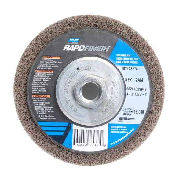 Bear-Tex Rapid Blend NEX AO Medium Grit Non-Woven Depressed Center Disc