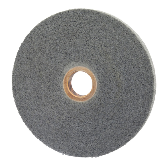 Norton® Bear-Tex® 66261092322 Convolute Non-Woven Abrasive Wheel, 6 in Dia x 1/2 in THK, 1 in, Fine Grade
