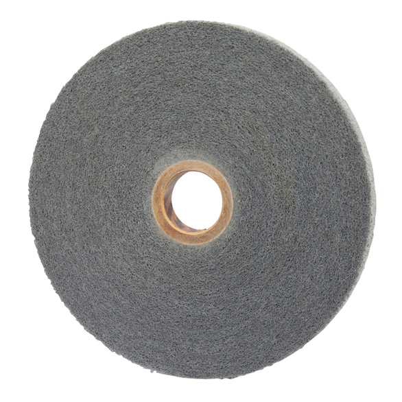 Norton® 66261092480 Convolute Non-Woven Abrasive Wheel, 12 in Dia x 1 in THK, 5 in, Super Fine Grade
