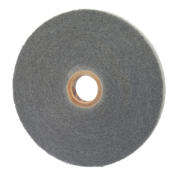 Norton® Bear-Tex® 66261095702 Convolute Non-Woven Abrasive Wheel, 8 in Dia x 1 in THK, 3 in, Fine Grade