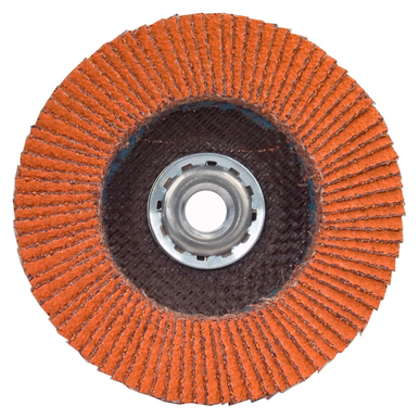 Norton® Blaze® R980P High Density Coated Flap Disc, 4-1/2 in Dia, 5/8-11, 80/Medium, Ceramic Alumina Abrasive