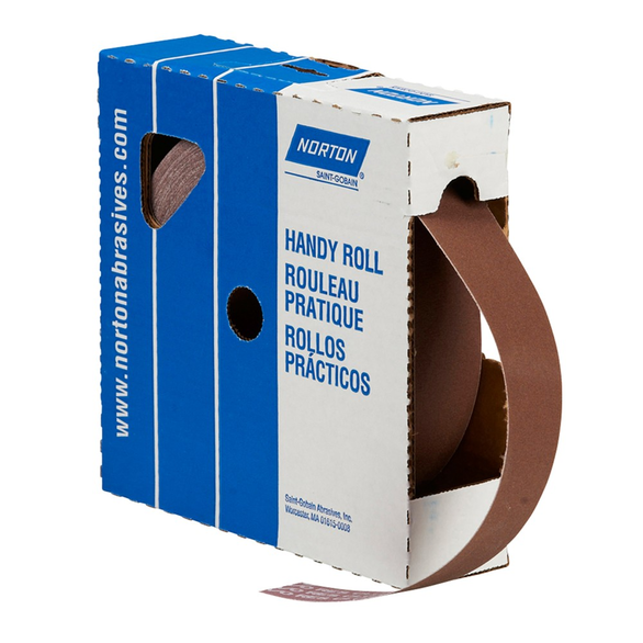 Norton® Metalite® K224/K225 P-Graded Coated Abrasive Roll, 50 yd L x 1-1/2 in W, P400/Very Fine