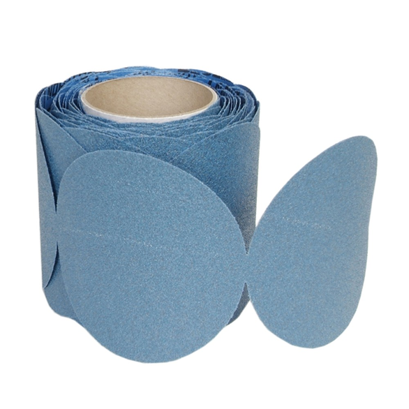 Norton® BlueFire® H822 PSA Close Coated Abrasive Disc Roll, 500 in L x 5 in W, 80/Medium, Zirconia Alumina Abrasive