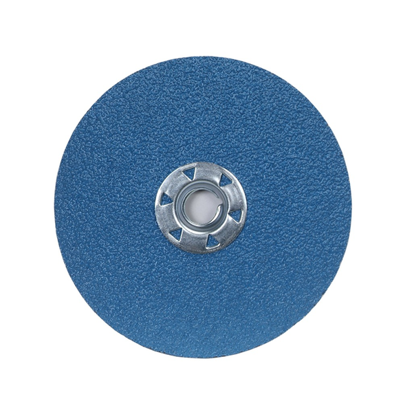 Norton® BlueFire® F826P Speed-Change Coated Abrasive Disc, 7 in Dia, 5/8-11, 60/Coarse, Zirconia Alumina Blend Abrasive