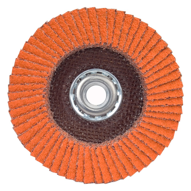 Norton® Blaze® R980 Standard Density Coated Flap Disc, 4-1/2 in Dia, 5/8-11, 40/Coarse, Ceramic Alumina Abrasive