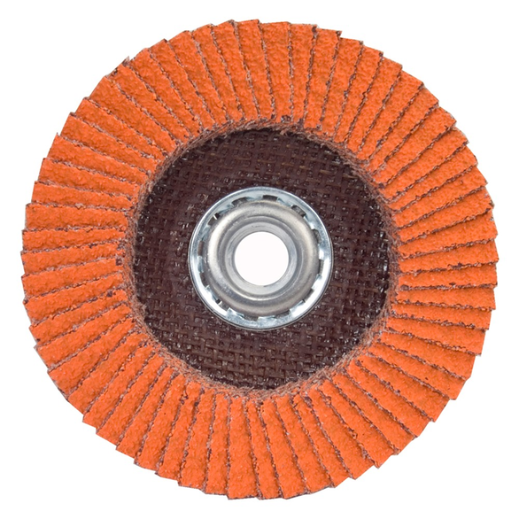 Norton® Blaze® R980 Standard Density Coated Flap Disc, 4-1/2 in Dia, 5/8-11, 40/Coarse, Ceramic Alumina Abrasive