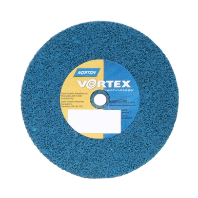 Norton® Bear-Tex® Rapid Blend™ Vortex® 66261191445 Non-Woven Unified Wheel, 3 in Dia x 1/8 in THK, 1/4 in, Medium Grade
